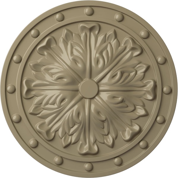 Ekena Millwork Foster Acanthus Leaf Ceiling Medallion (Canopies up to 2 1/4"), 20 1/2"OD x 1 1/2"P, Gobi Desert CM20FOGDF - main